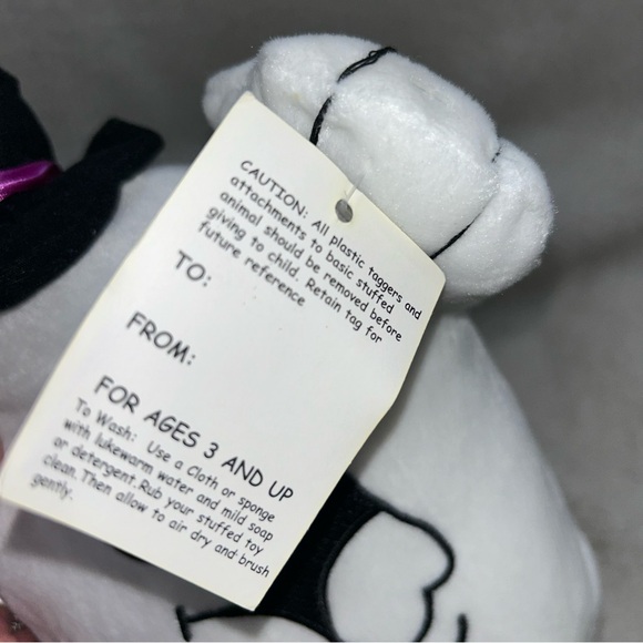 Ghost plush top hat vintage Halloween decor 12" The Amusement Factory with tag - Picture 6 of 11